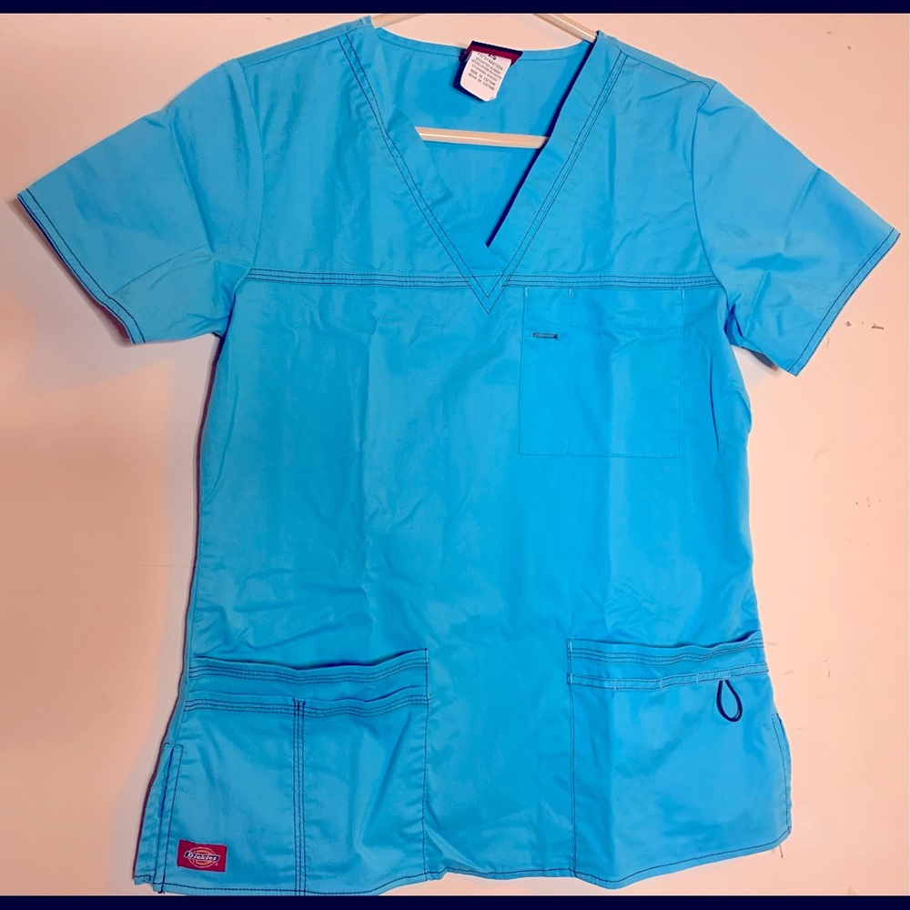 scrub tops light blue